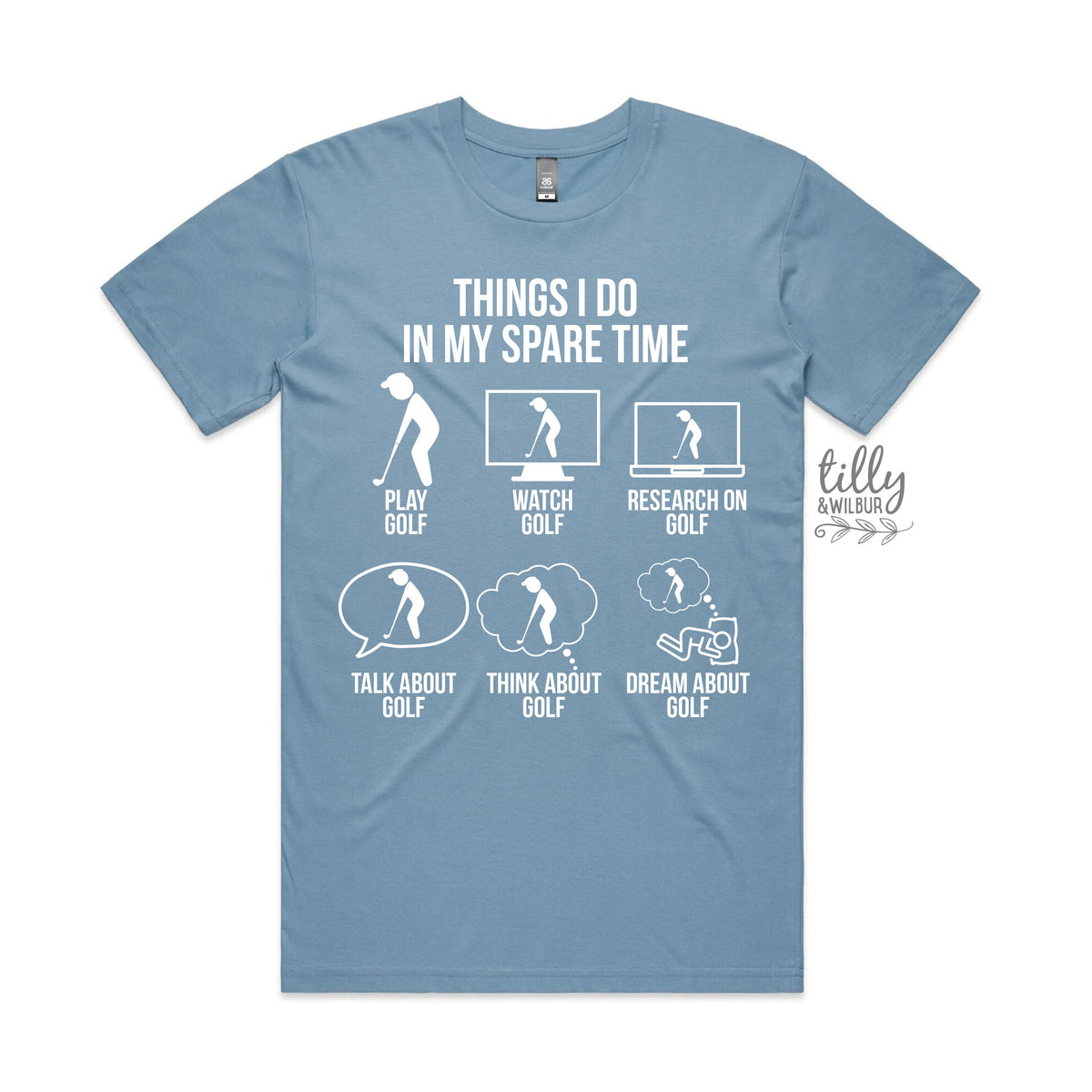 Golf T-Shirt, Things I Do In My Spare Time, Men&#39;s Golf T-Shirt, Funny Golf T-Shirt, Funny Dad T-Shirt, Golfer Gift, Men&#39;s Birthday, Golfing