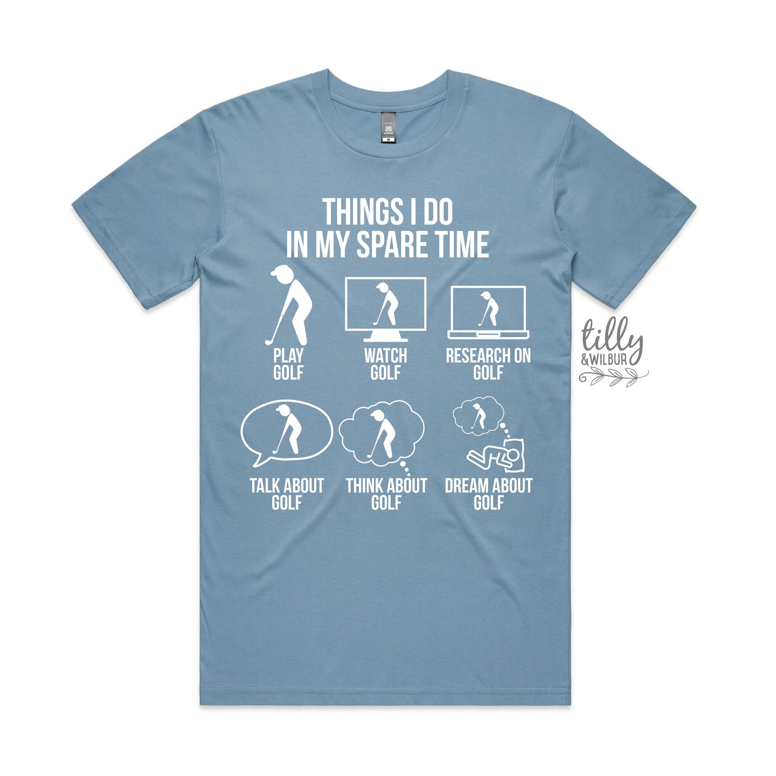 Golf T-Shirt, Things I Do In My Spare Time, Men's Golf T-Shirt, Funny Golf T-Shirt, Funny Dad T-Shirt, Golfer Gift, Men's Birthday, Golfing