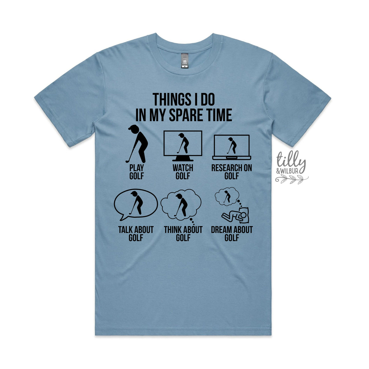 Golf T-Shirt, Things I Do In My Spare Time, Men&#39;s Golf T-Shirt, Funny Golf T-Shirt, Funny Dad T-Shirt, Golfer Gift, Men&#39;s Birthday, Golfing