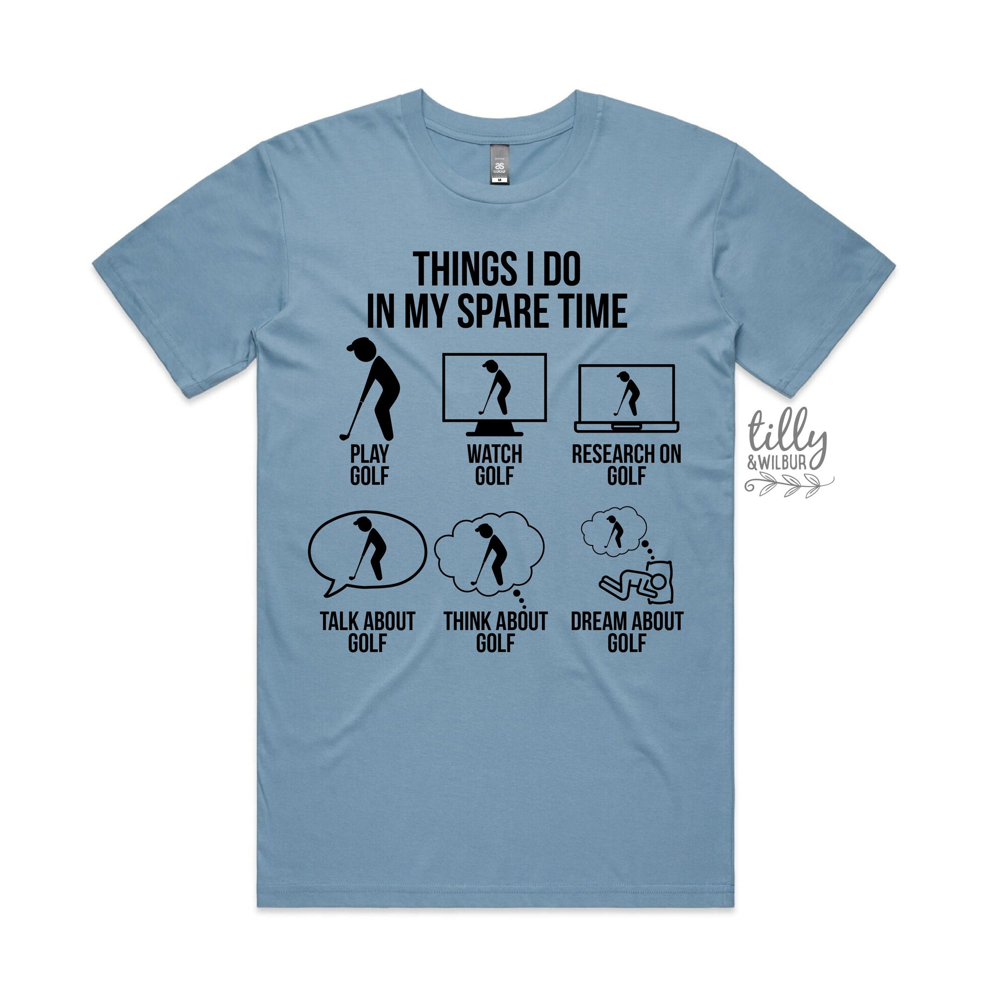 Golf T-Shirt, Things I Do In My Spare Time, Men's Golf T-Shirt, Funny Golf T-Shirt, Funny Dad T-Shirt, Golfer Gift, Men's Birthday, Golfing