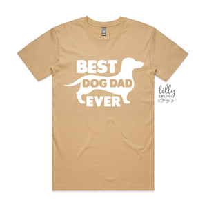 Best Dog Dad Ever T-Shirt, Dachshund T-Shirt, Sausage Dog Shirt, Wiener Clothing, Weiner Father's Day Tee, Black Cotton, Birthday, Doxie Tee