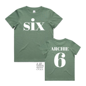 6th Birthday T-Shirt, Personalised 6th Birthday T-Shirt, Boys 6th Birthday, Birthday Boy Tee, Boy's 6th Birthday Gift, 6 Bday Party T-Shirt