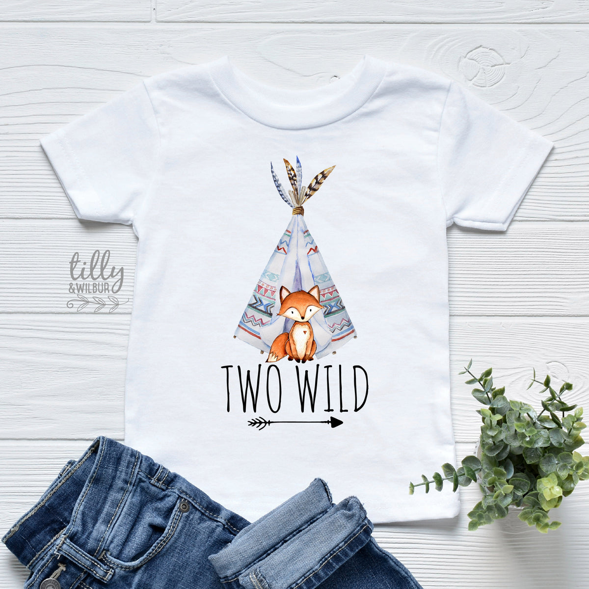 Two Wild Birthday T-Shirt, 2nd Birthday T-Shirt, Two Birthday T-Shirt, Birthday Party T-Shirt, Boho Design, Woodland Animal Theme Birthday
