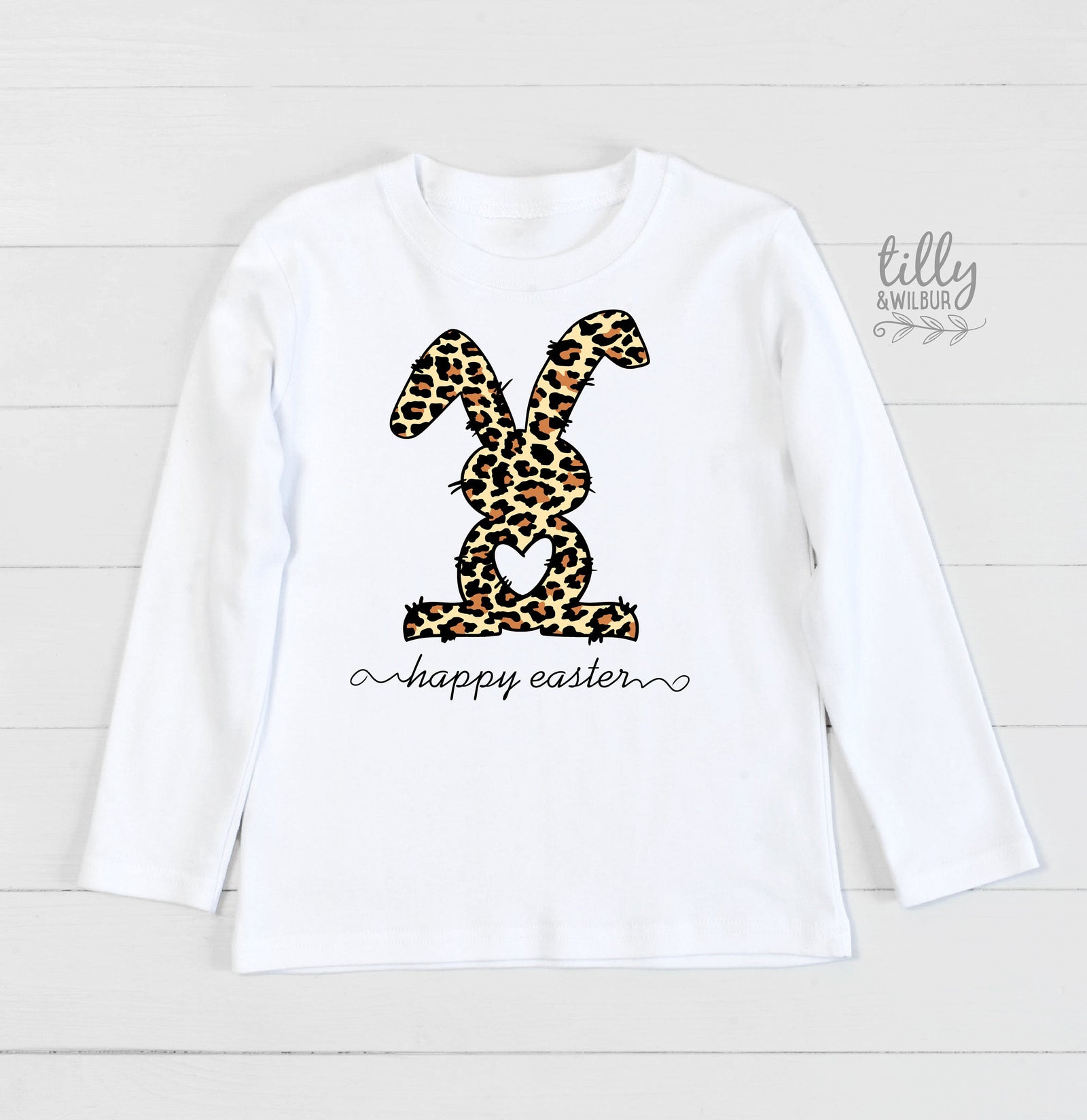 Happy Easter T-Shirt, Leopard Print Bunny Rabbit, Easter T-Shirt, Easter Gift, Easter Shirt, Hippity Hop T-Shirt, Easter Egg Hunt Shirt,