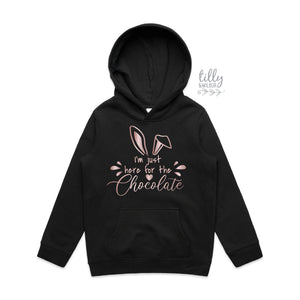 Easter Hoodie, I'm Just Here For The Chocolate Sweatshirt, Easter Egg Hunt Shirt, Easter Gift, Chocolate Lover Easter T-Shirt, Funny Easter