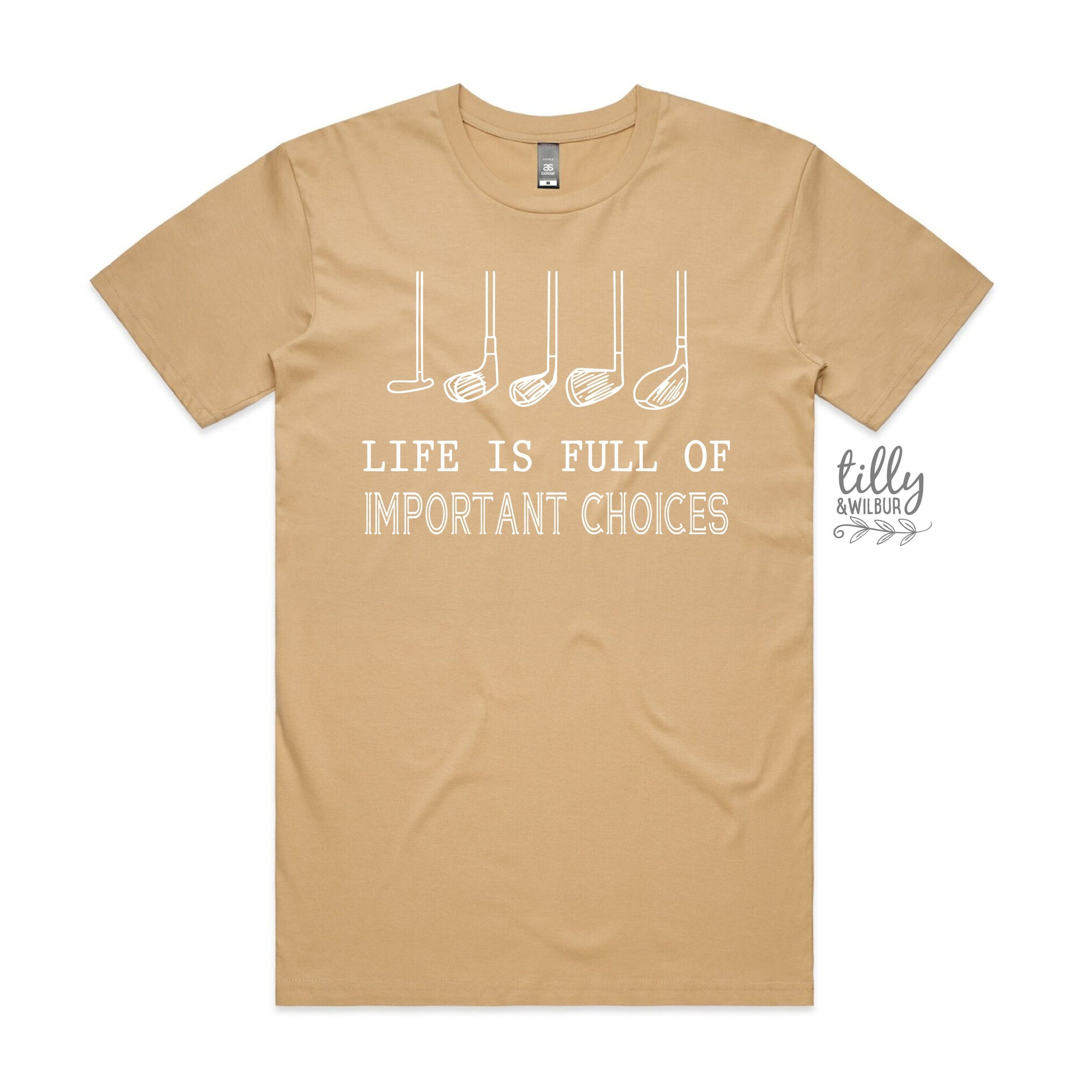 Life is Full of Important Choices T-Shirt, Gift For Golfer,  Funny Men's Golf T-Shirt, Golfer Birthday, Golf Gift For Men, Gift For Husband