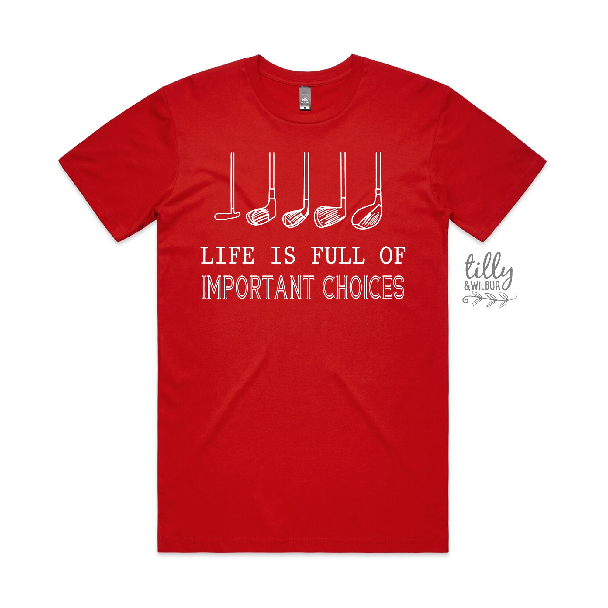 Life is Full of Important Choices T-Shirt, Gift For Golfer,  Funny Men's Golf T-Shirt, Golfer Birthday, Golf Gift For Men, Gift For Husband