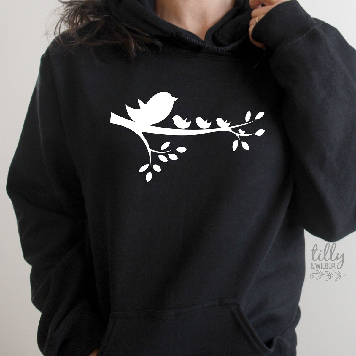 Mother&#39;s Day Hoodie, Personalise Number Of Little Birds Per Number Of Children, First Mother&#39;s Day, 1st Mother&#39;s Day, Mama And Me, Best Mum