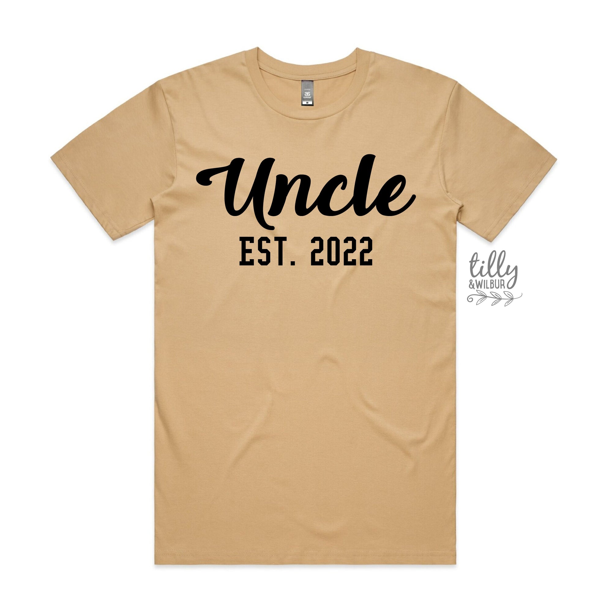 Uncle T-Shirt, Uncle Est. T-Shirt, Personalised Pregnancy Announcement Shirt, I'm Going To Be An Uncle, Baby Shower Gift, Niece Nephew Gift