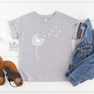 Dandelion T-Shirt, Dandelion Seeds T-Shirt, Dandelion Graphic Shirt, Girl&#39;s T-Shirt, Graphic Dandelion, Nature T-Shirt, Make A Wish T-Shirt