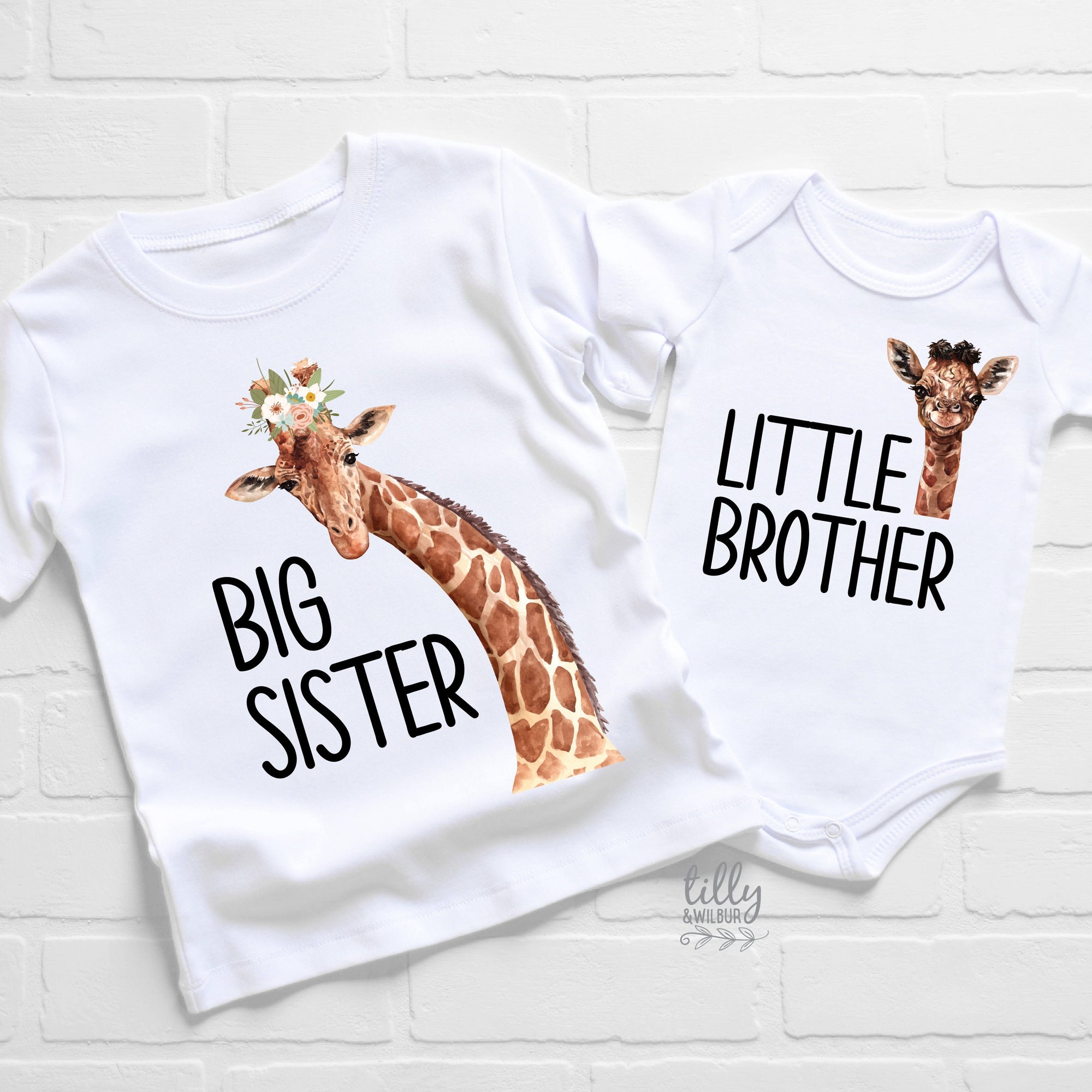 Big Sister Little Brother Set, Matching Sibling Outfits, Sibling T-Shirts, Big Sister Shirt, Little Brother Bodysuit, New Baby Gift, Newborn