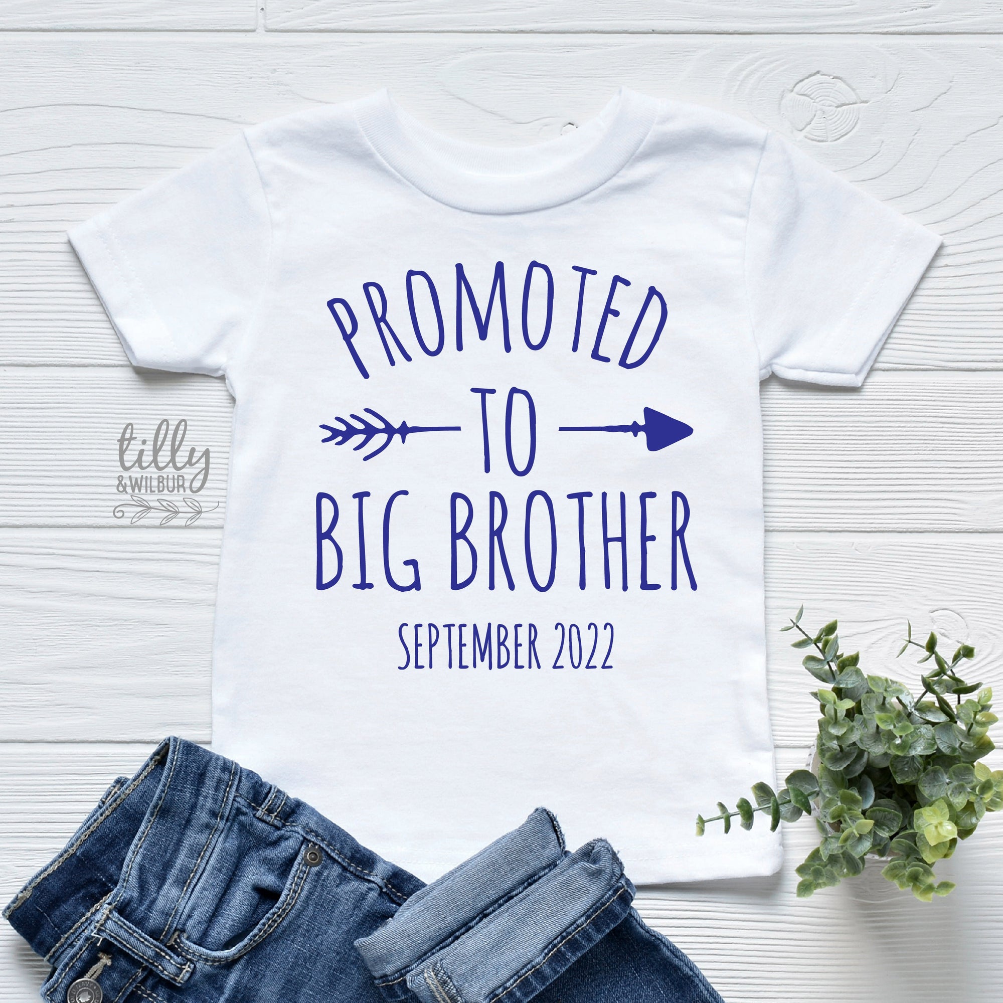 Promoted To Big Brother T-Shirt For Boys, Personalised Due Date, Big Brother Shirt, I&#39;m Going To Be A Big Brother, Pregnancy Announcement