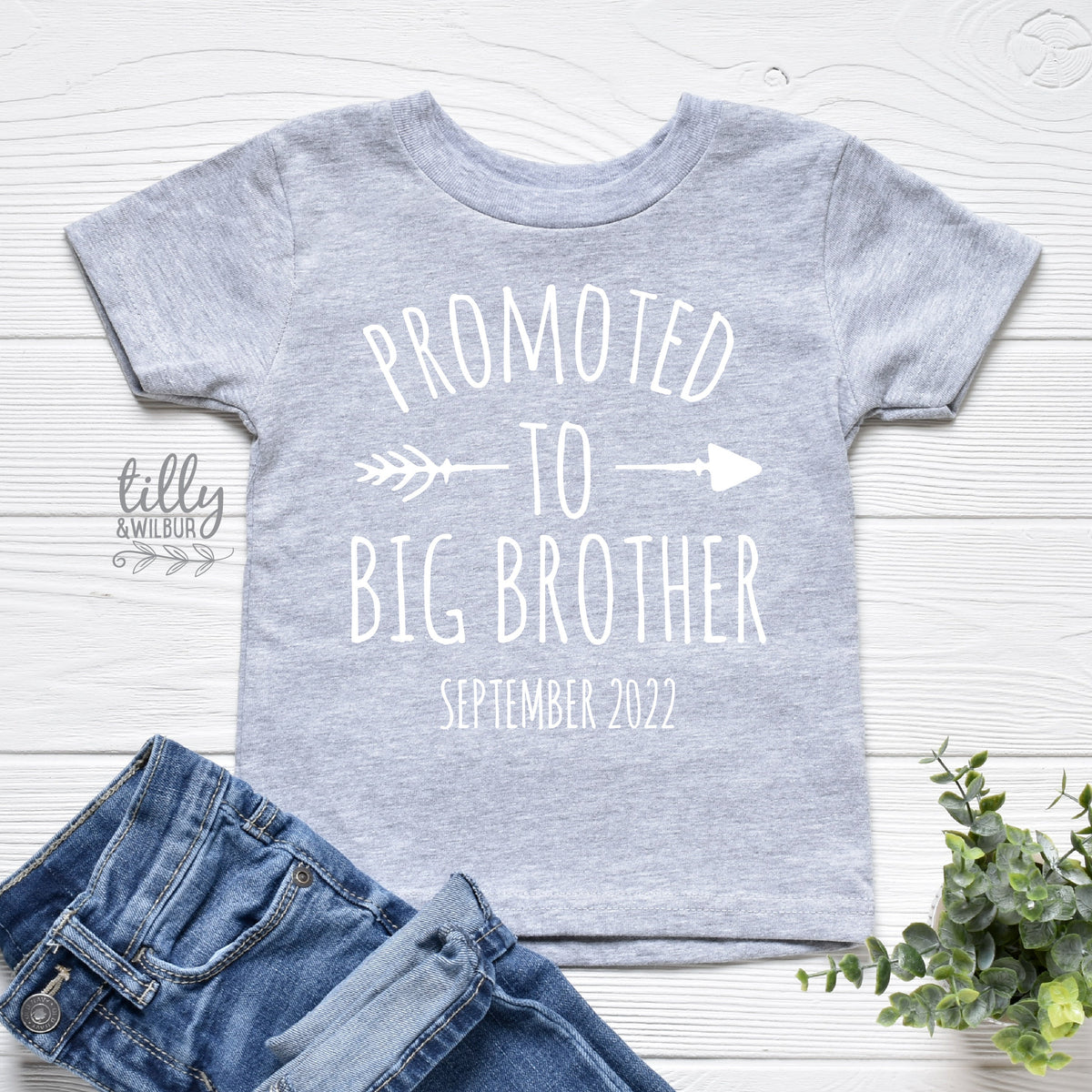 Promoted To Big Brother T-Shirt For Boys, Personalised Due Date, Big Brother Shirt, I&amp;#39;m Going To Be A Big Brother, Pregnancy Announcement