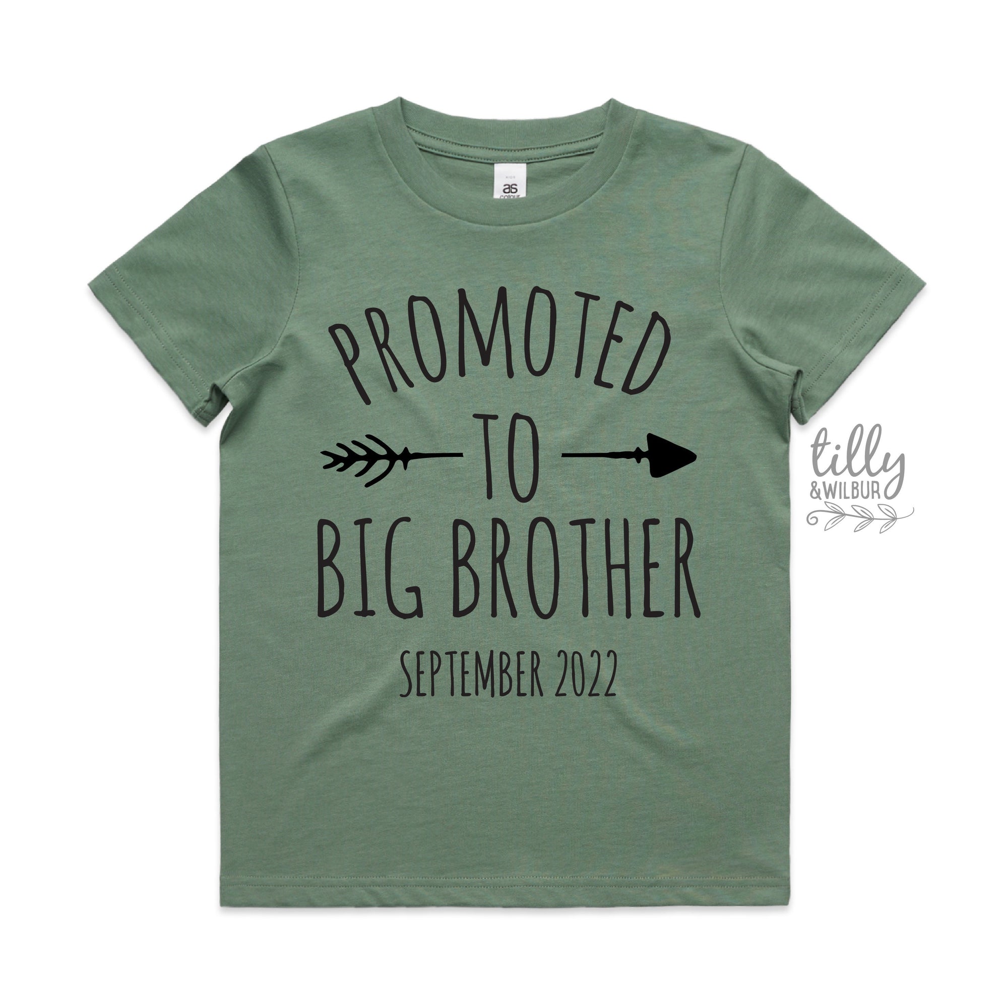 Promoted To Big Brother T-Shirt For Boys, Personalised Due Date, Big Brother Shirt, I&#39;m Going To Be A Big Brother, Pregnancy Announcement