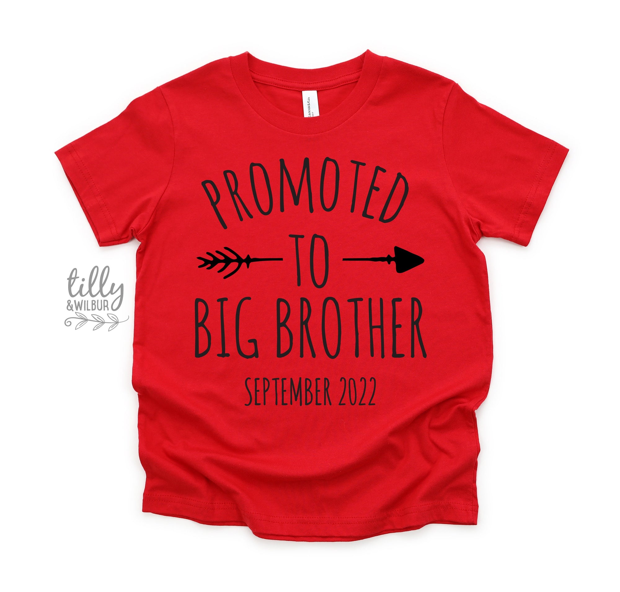 Promoted To Big Brother T-Shirt For Boys, Personalised Due Date, Big Brother Shirt, I&#39;m Going To Be A Big Brother, Pregnancy Announcement