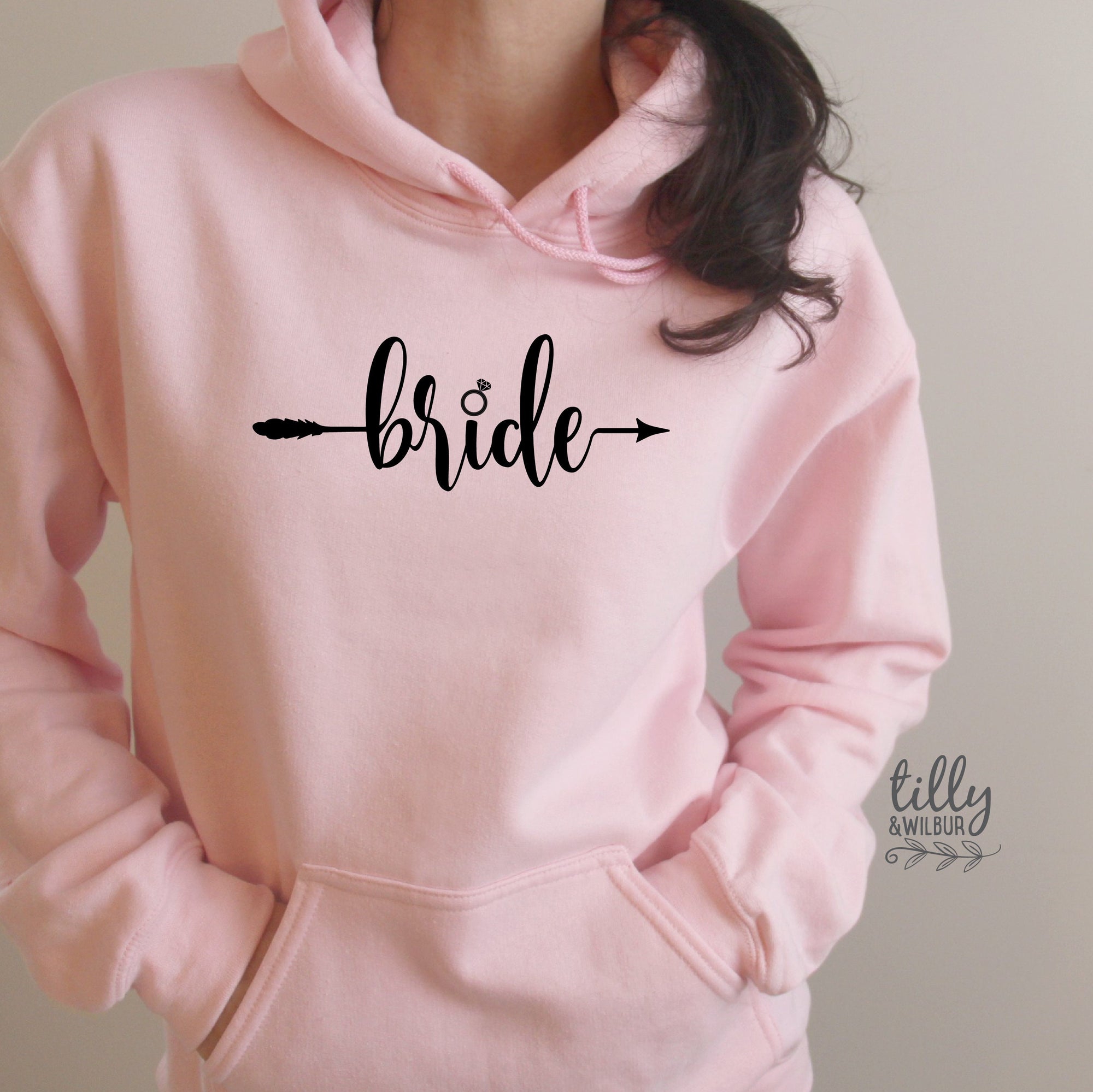 Bride Women's Hoodie, Wedding Gift, Wedding Party, Bridal Party, Newlywed, His and Hers, Bride T-Shirt, Hens Night, Bride-To-Be, Bride Tee