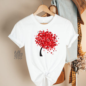 Love Heart Tree T-Shirt, Love Tree T-Shirt, Valentine&#39;s Day Tank, Wife Gift, Girlfriend Gift, Valentine&#39;s Day T-Shirt, Valentine&#39;s Day Gift