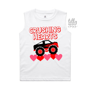 Crushing Hearts Child's Valentine's Day Singlet, Valentine's Day T-Shirt For Kid's, Valentine's Day T-Shirt, Valentine's Day Gift, Valentine