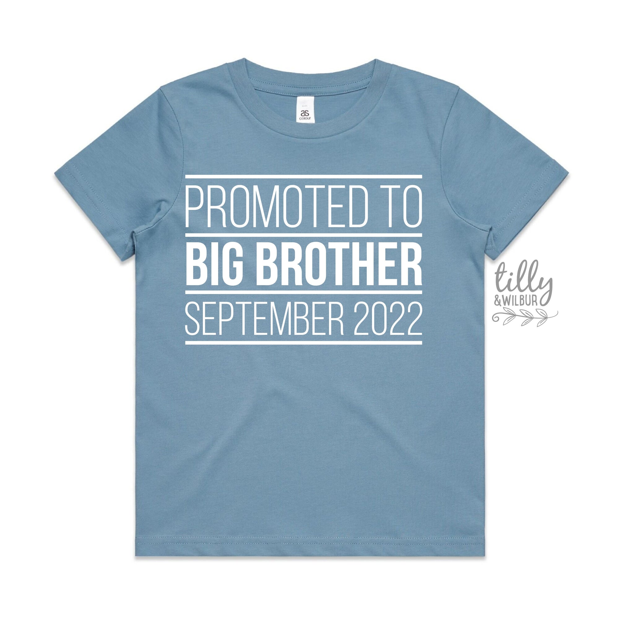 Promoted To Big Big Brother T-Shirt, I&#39;m Going To Be A Big Brother T-Shirt, Personalised Pregnancy Announcement T-Shirt, Sibling T-Shirt