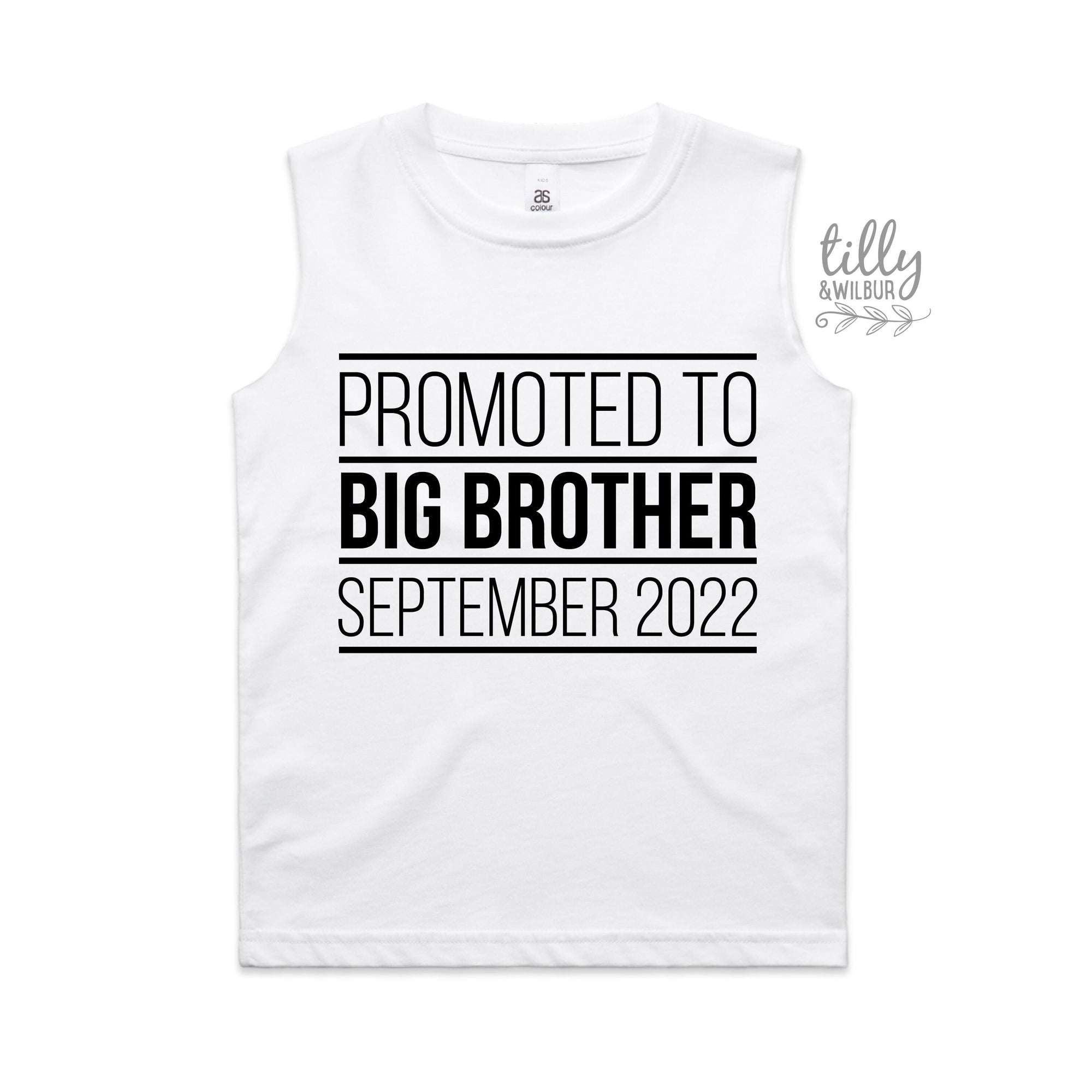 Promoted To Big Big Brother T-Shirt, I&#39;m Going To Be A Big Brother T-Shirt, Personalised Pregnancy Announcement T-Shirt, Sibling T-Shirt