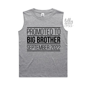 Promoted To Big Big Brother T-Shirt, I'm Going To Be A Big Brother T-Shirt, Personalised Pregnancy Announcement T-Shirt, Sibling T-Shirt