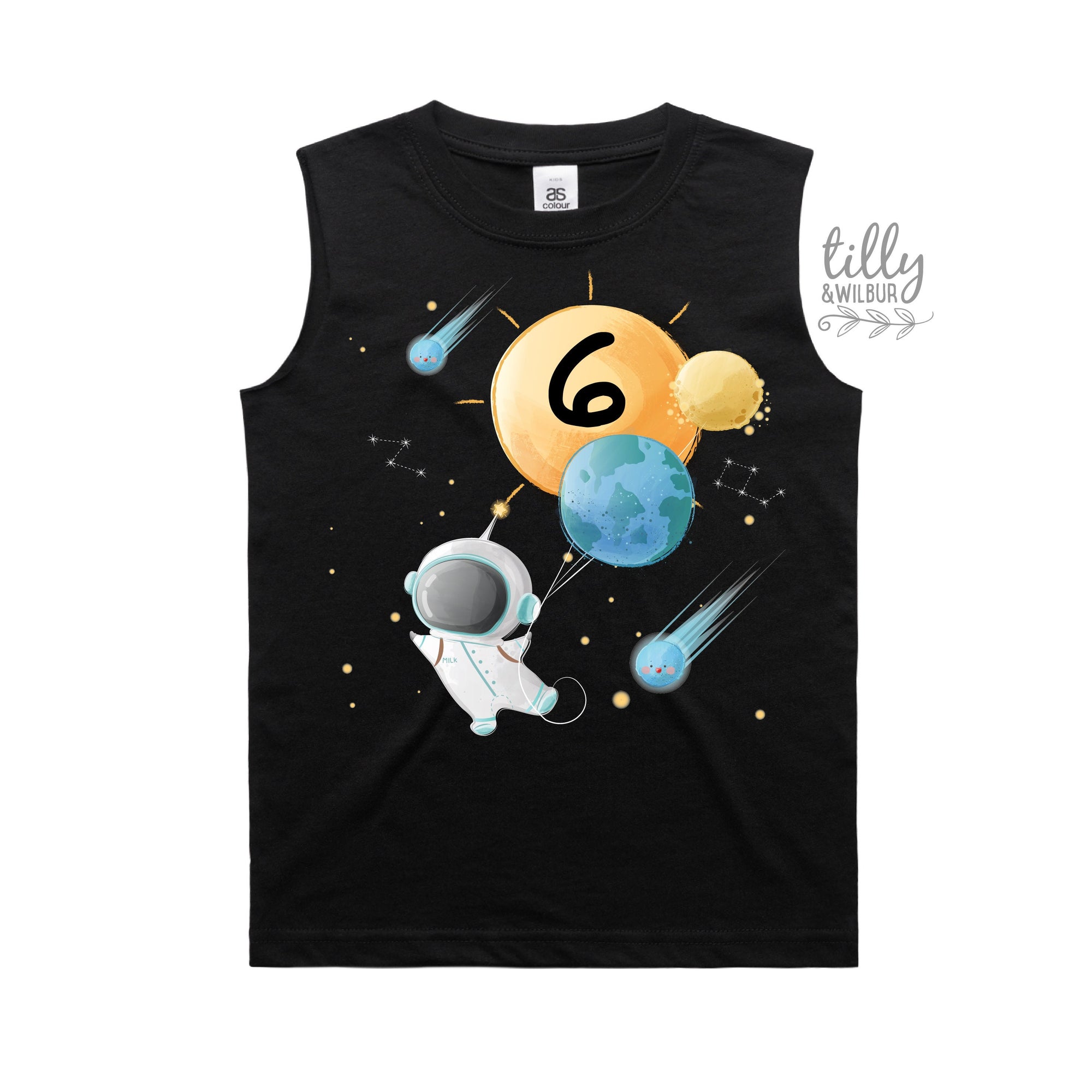 6th Birthday T-Shirt, Space Birthday T-Shirt, Space Theme Birthday Party, Spaceship Birthday T-Shirt, Astronaut Birthday T-Shirt, Six Today