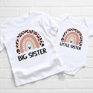 Big Sister Little Sister Set, Matching Sister Outfits, Rainbow Baby, Sibling T-Shirts, Big Sister Shirt, Little Sister Bodysuit, New Baby