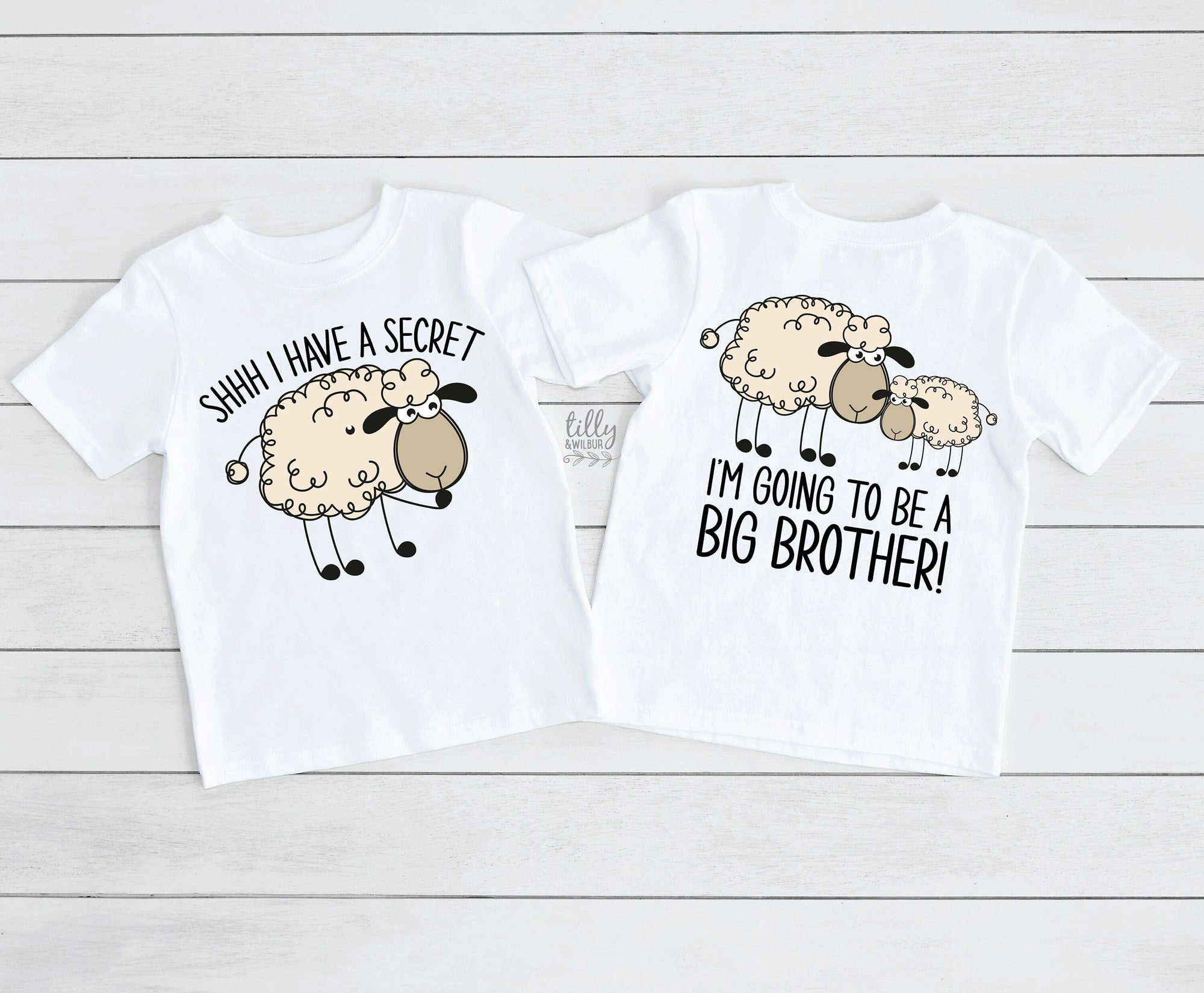 Big Brother T-Shirt, I've Got A Secret, I'm Going To Be A Big Brother T-Shirt, Front And Back Design, Pregnancy Announcement, Big Bro Shirt