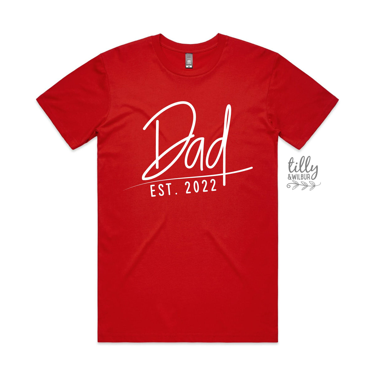 Dad Est. T-Shirt, Personalised Dad T-Shirt, Father&#39;s Day Gift, Men&#39;s Shirt Gift, Pregnancy Announcement Tee, New Dad Gift, Baby Shower Gift