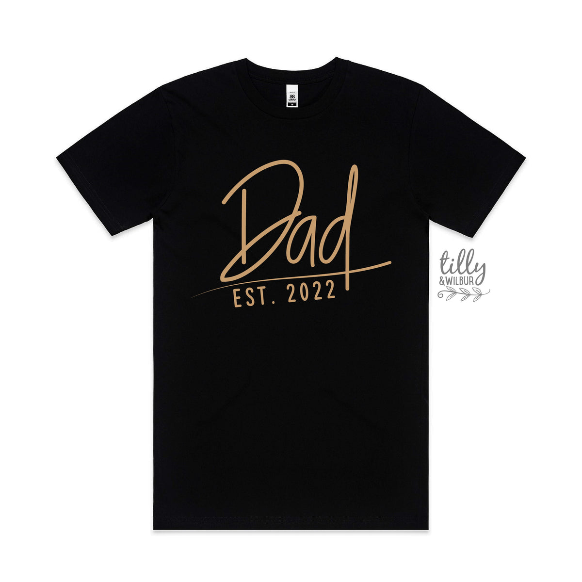 Dad Est. T-Shirt, Personalised Dad T-Shirt, Father&#39;s Day Gift, Men&#39;s Shirt Gift, Pregnancy Announcement Tee, New Dad Gift, Baby Shower Gift