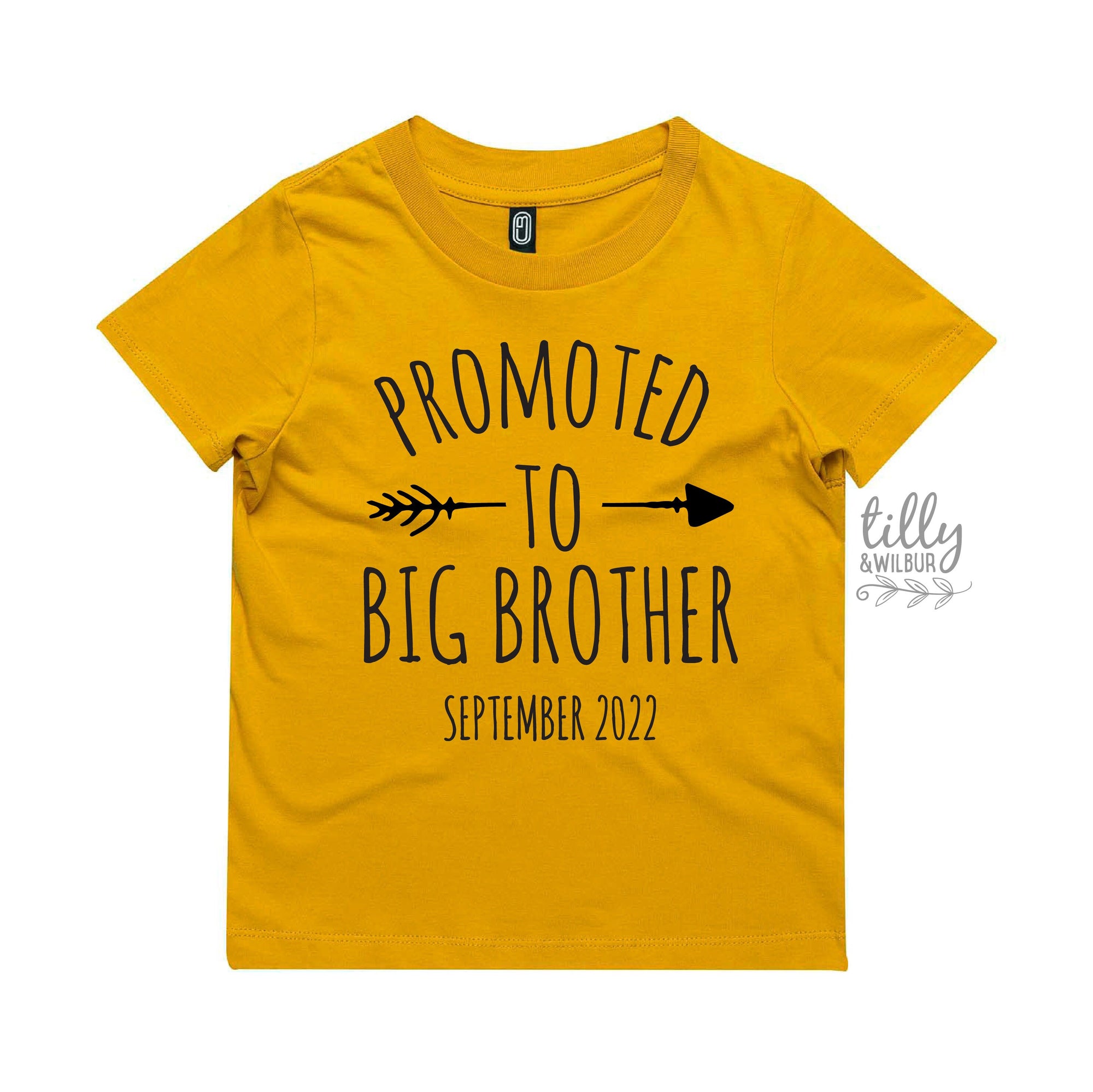 Promoted To Big Brother T-Shirt For Boys, Personalised Due Date, Big Brother Shirt, I'm Going To Be A Big Brother, Pregnancy Announcement