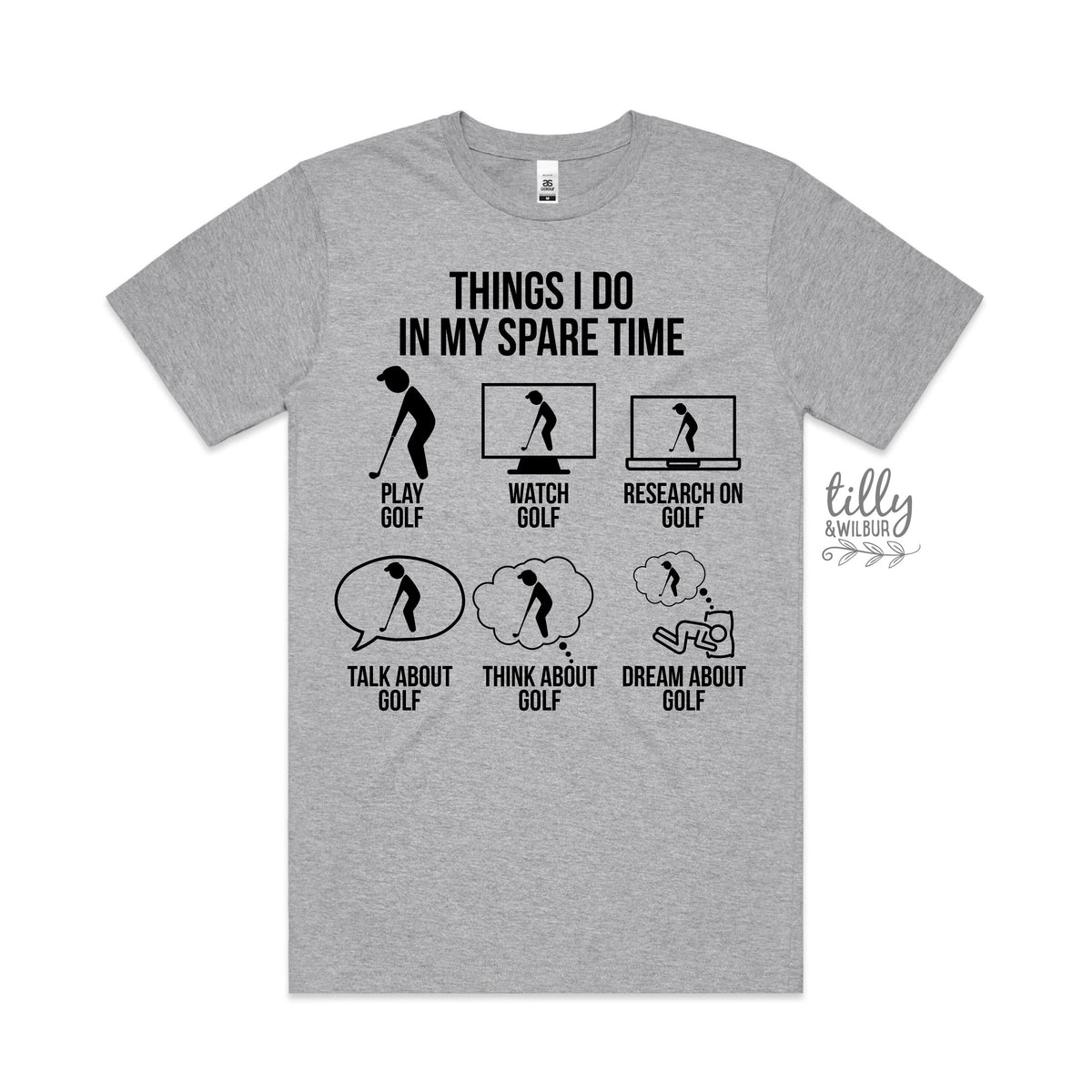 Golf T-Shirt, Things I Do In My Spare Time, Men&#39;s Golf T-Shirt, Funny Golf T-Shirt, Funny Dad T-Shirt, Golfer Gift, Men&#39;s Birthday, Golfing