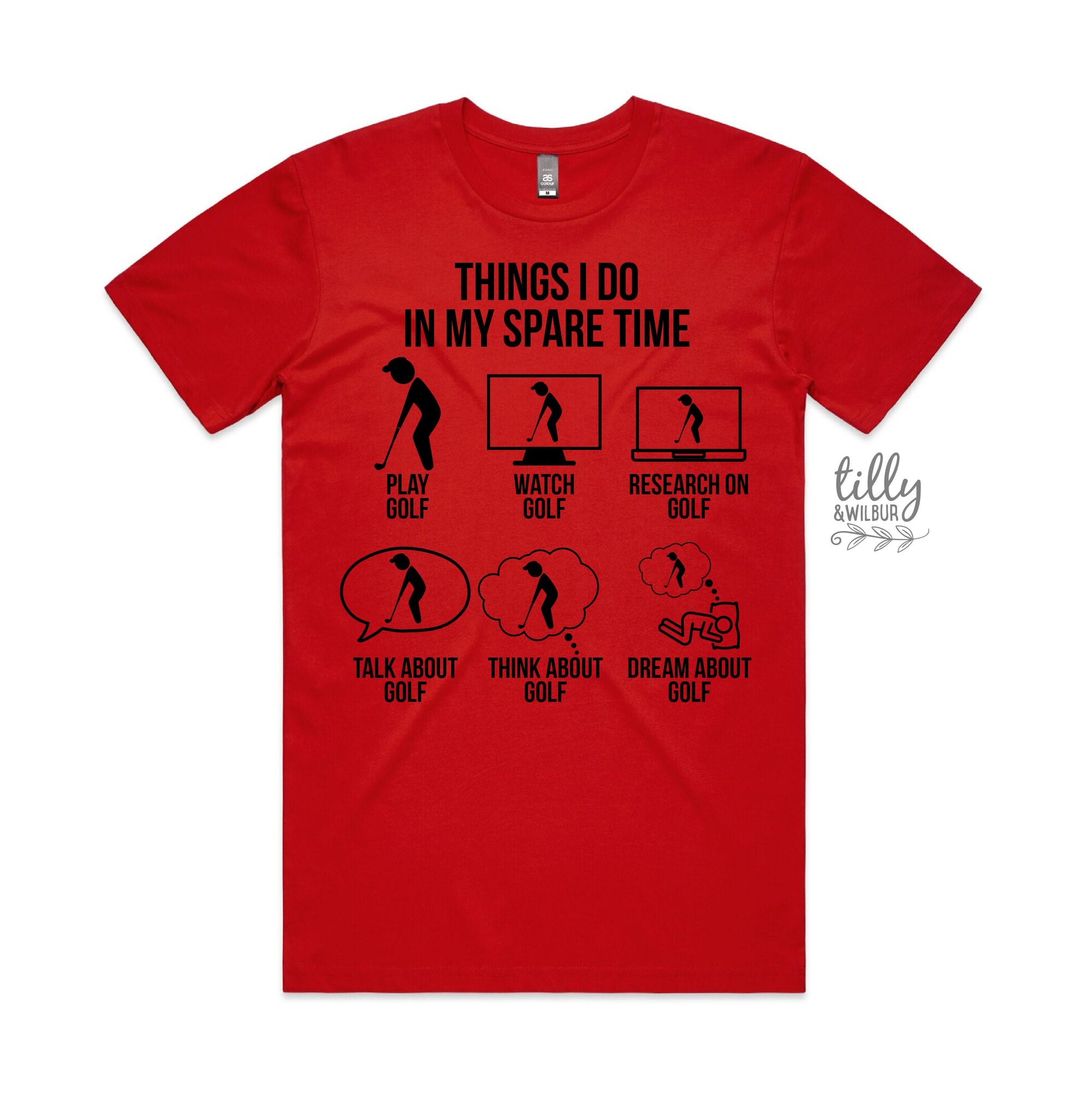 Golf T-Shirt, Things I Do In My Spare Time, Men's Golf T-Shirt, Funny Golf T-Shirt, Funny Dad T-Shirt, Golfer Gift, Men's Birthday, Golfing