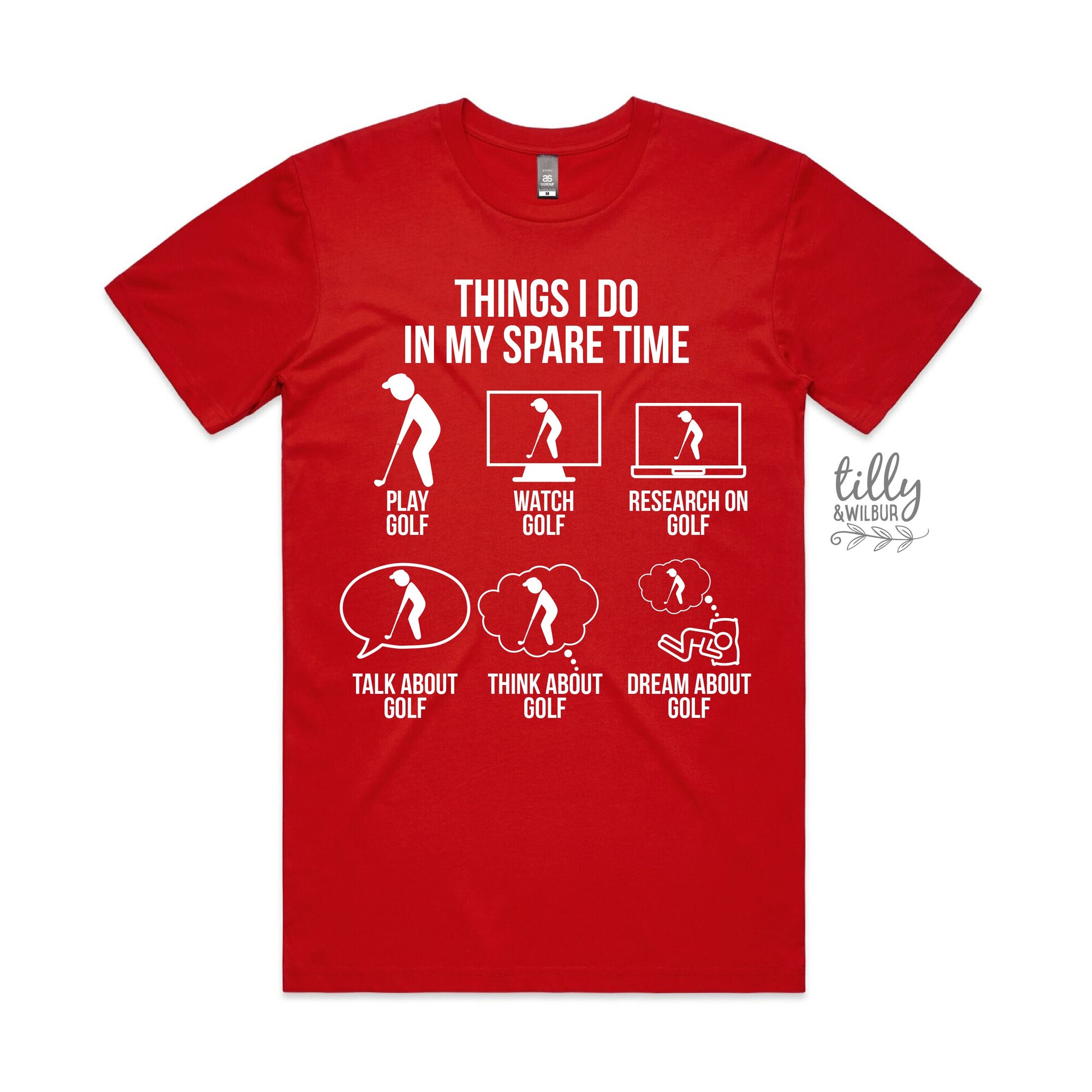 Golf T-Shirt, Things I Do In My Spare Time, Men's Golf T-Shirt, Funny Golf T-Shirt, Funny Dad T-Shirt, Golfer Gift, Men's Birthday, Golfing