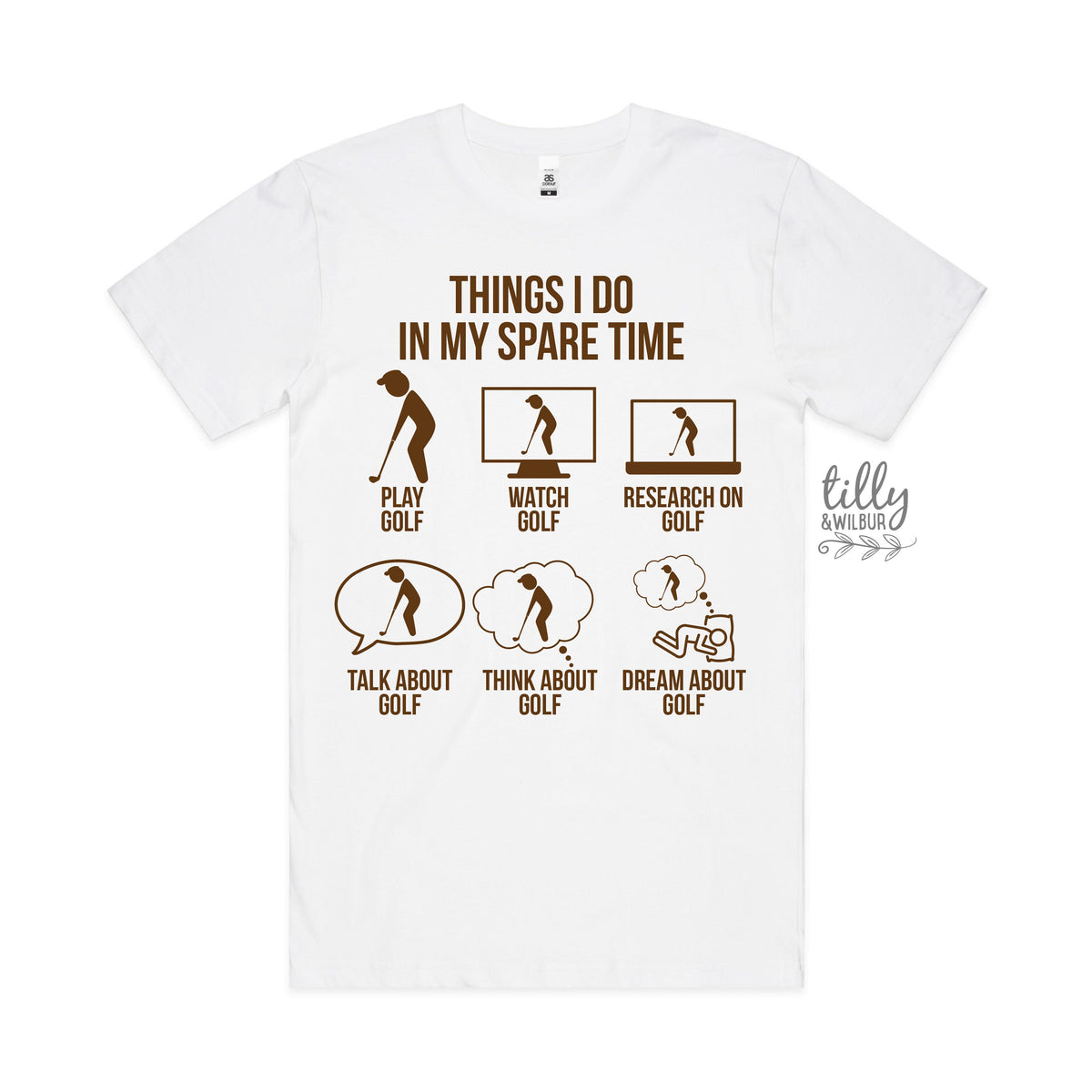 Golf T-Shirt, Things I Do In My Spare Time, Men&#39;s Golf T-Shirt, Funny Golf T-Shirt, Funny Dad T-Shirt, Golfer Gift, Men&#39;s Birthday, Golfing
