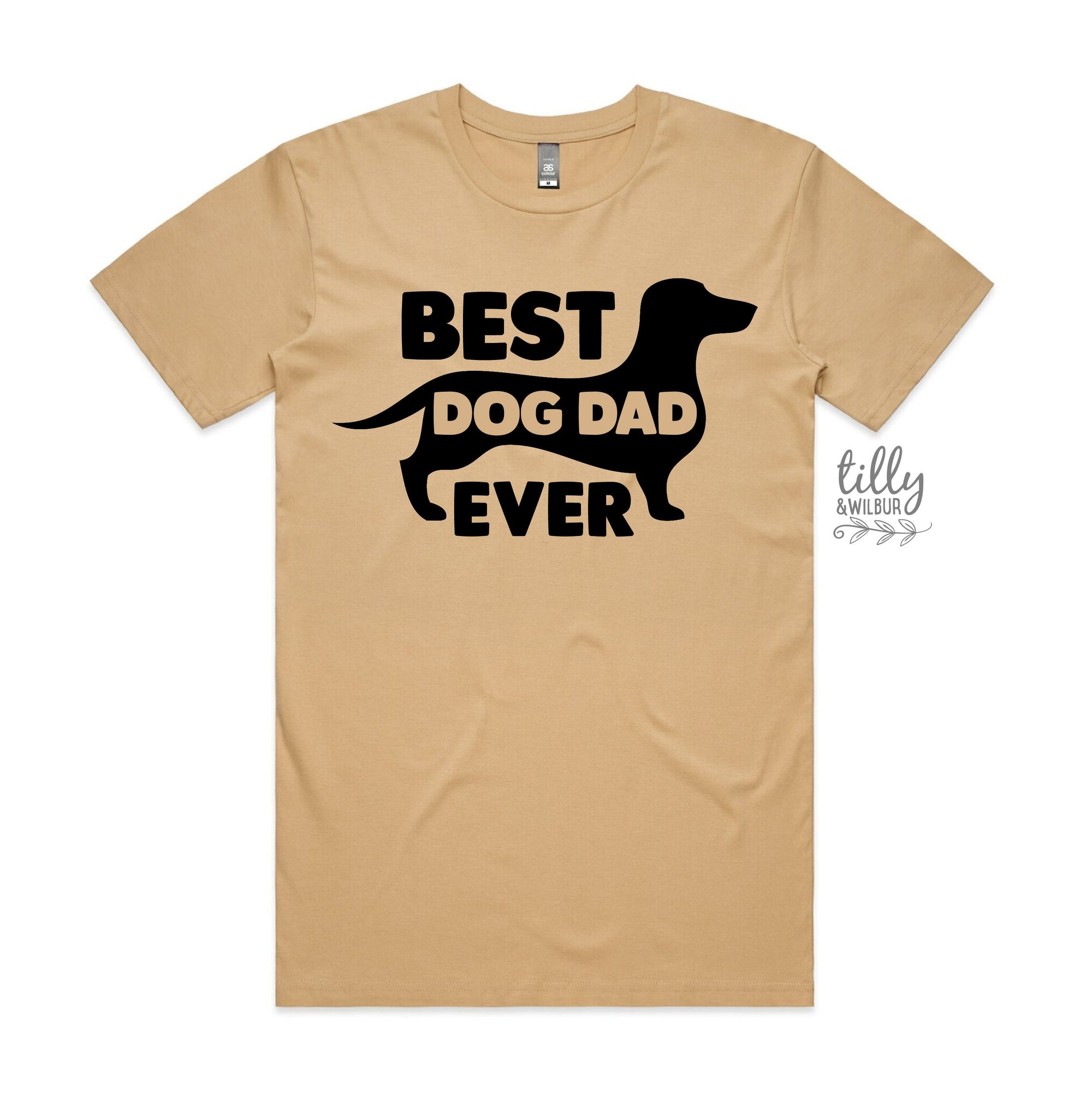 Best Dog Dad Ever T-Shirt, Dachshund T-Shirt, Sausage Dog Shirt, Wiener Clothing, Weiner Father's Day Tee, Black Cotton, Birthday, Doxie Tee