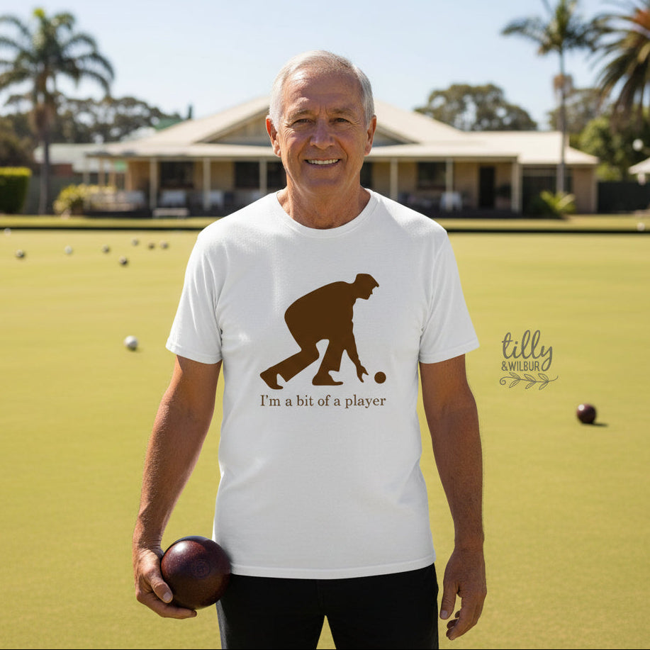 Lawn Bowls T-Shirt, I&#39;m A Big Of A Player T-Shirt, Men&#39;s Lawn Bowls T-Shirt, Funny Lawn Bowls T-Shirt, Mens Gift, Mens Birthday, Lawn Bowler