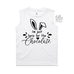 Easter T-Shirt, I'm Just Here For The Chocolate T-Shirt, Easter Egg Hunt T-Shirt, Easter Gift, Chocolate Lover Easter T-Shirt, Funny Easter