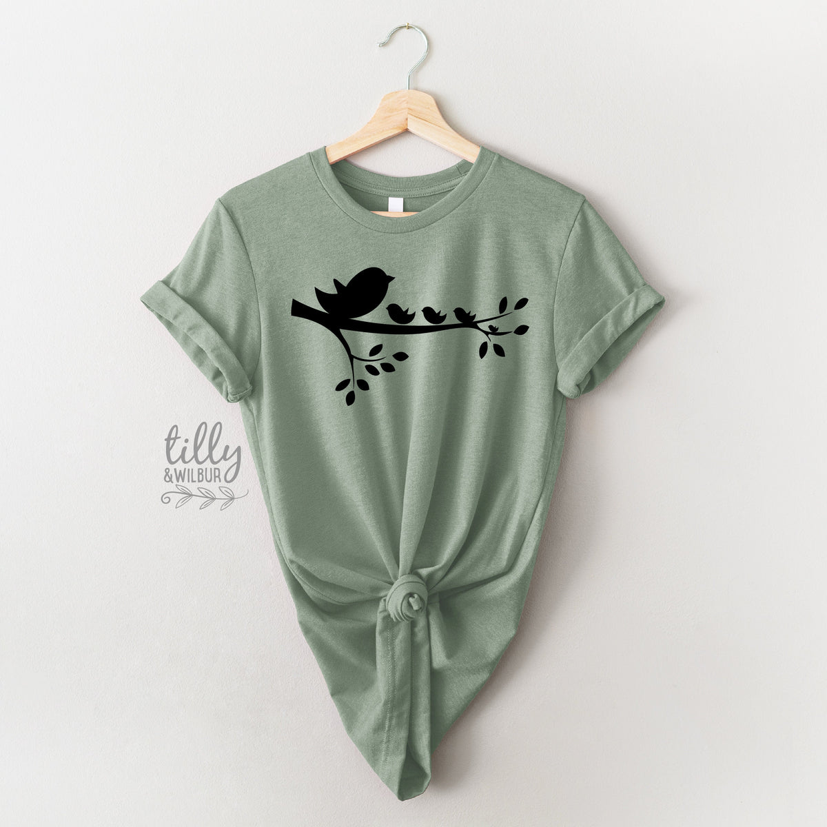 Mother&#39;s Day T-Shirt, Personalise Number Of Little Birds Per Number Of Children, First Mother&#39;s Day, 1st Mother&#39;s Day, Mama And Me, Best Mum