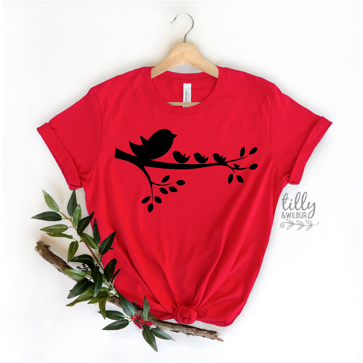 Mother&#39;s Day T-Shirt, Personalise Number Of Little Birds Per Number Of Children, First Mother&#39;s Day, 1st Mother&#39;s Day, Mama And Me, Best Mum
