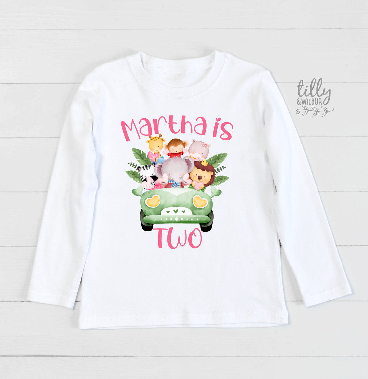 Personalised Birthday T-Shirt, Safari Animal 2nd Birthday T-Shirt, Custom Birthday T-Shirt, Safari Birthday, Jungle Animal Theme Birthday