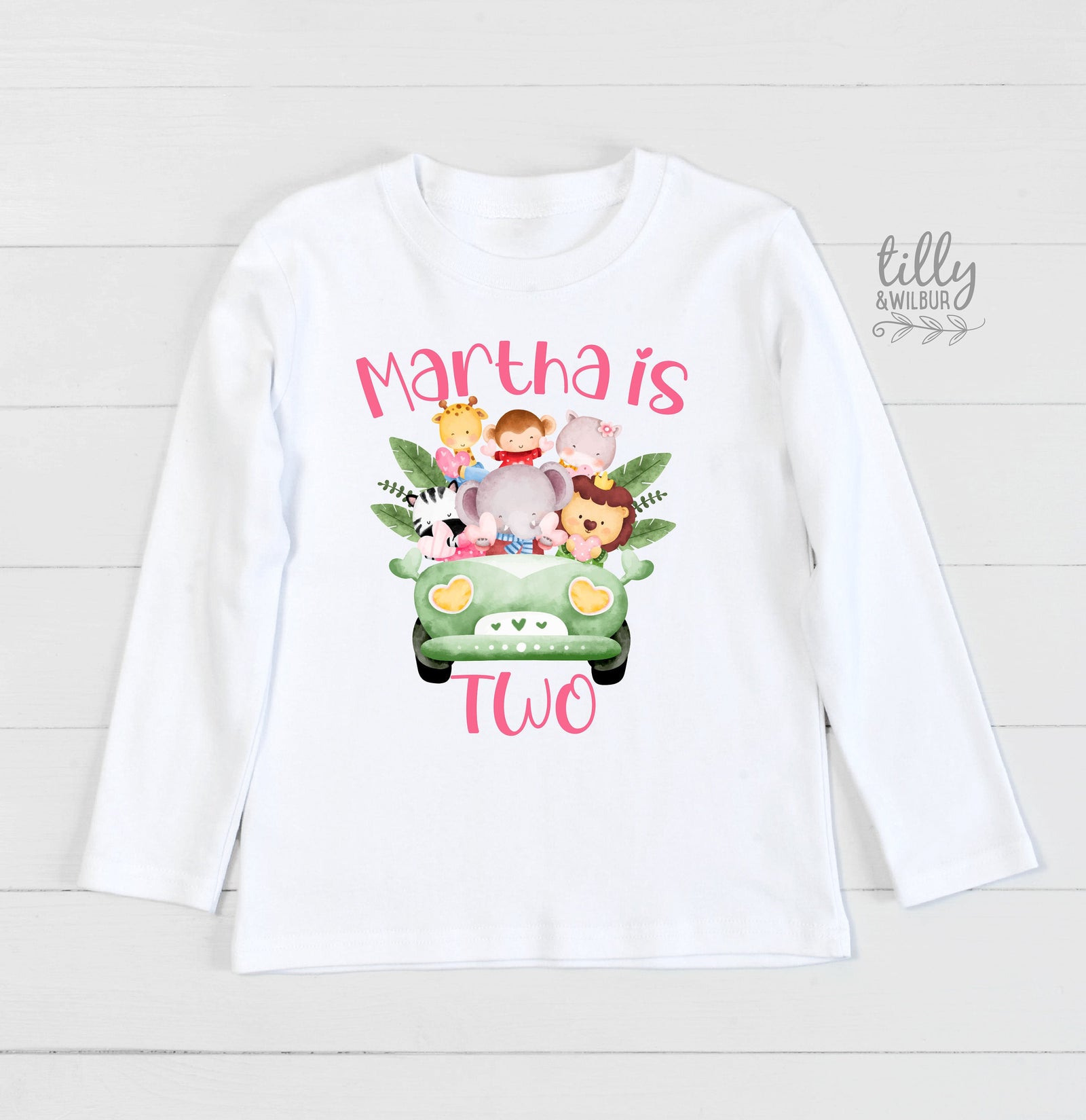 Personalised Birthday T-Shirt, Safari Animal 2nd Birthday T-Shirt, Custom Birthday T-Shirt, Safari Birthday, Jungle Animal Theme Birthday