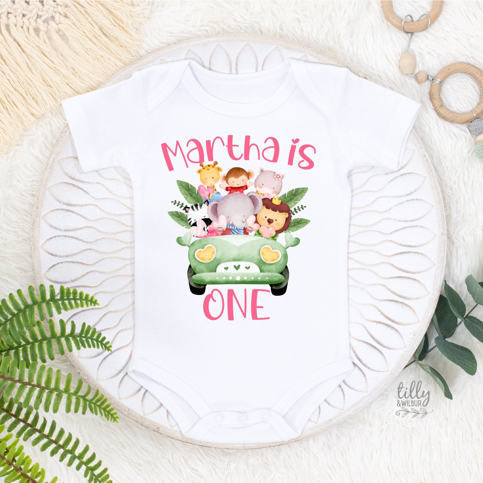 Safari Animal First Birthday T-Shirt, Safari Baby Birthday Gift, 1st Birthday Girl T-Shirt, 1st Birthday Baby Outfit, Jungle Animal Theme