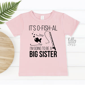 Big Sister T-Shirt, Big Sis T-Shirt, I'm Going To Be A Big Sister, Pregnancy Announcement Shirt, Sister Gift, Sibling Shirt, Fishing Fish