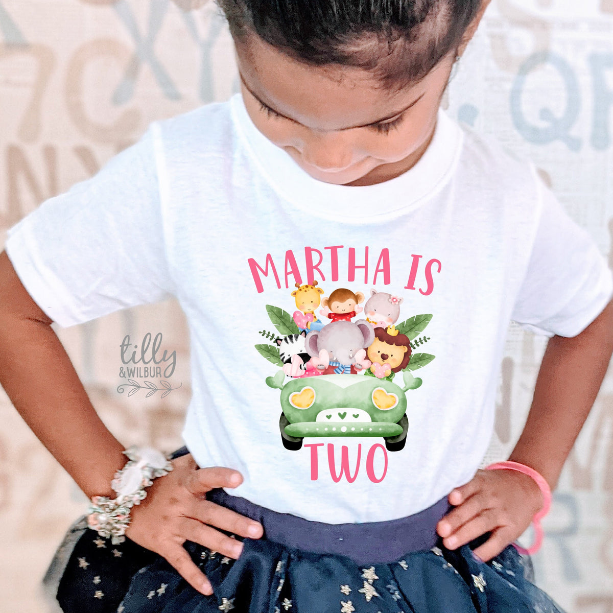 Personalised Birthday T-Shirt, Safari Animal 2nd Birthday T-Shirt, Custom Birthday T-Shirt, Safari Birthday, Jungle Animal Theme Birthday