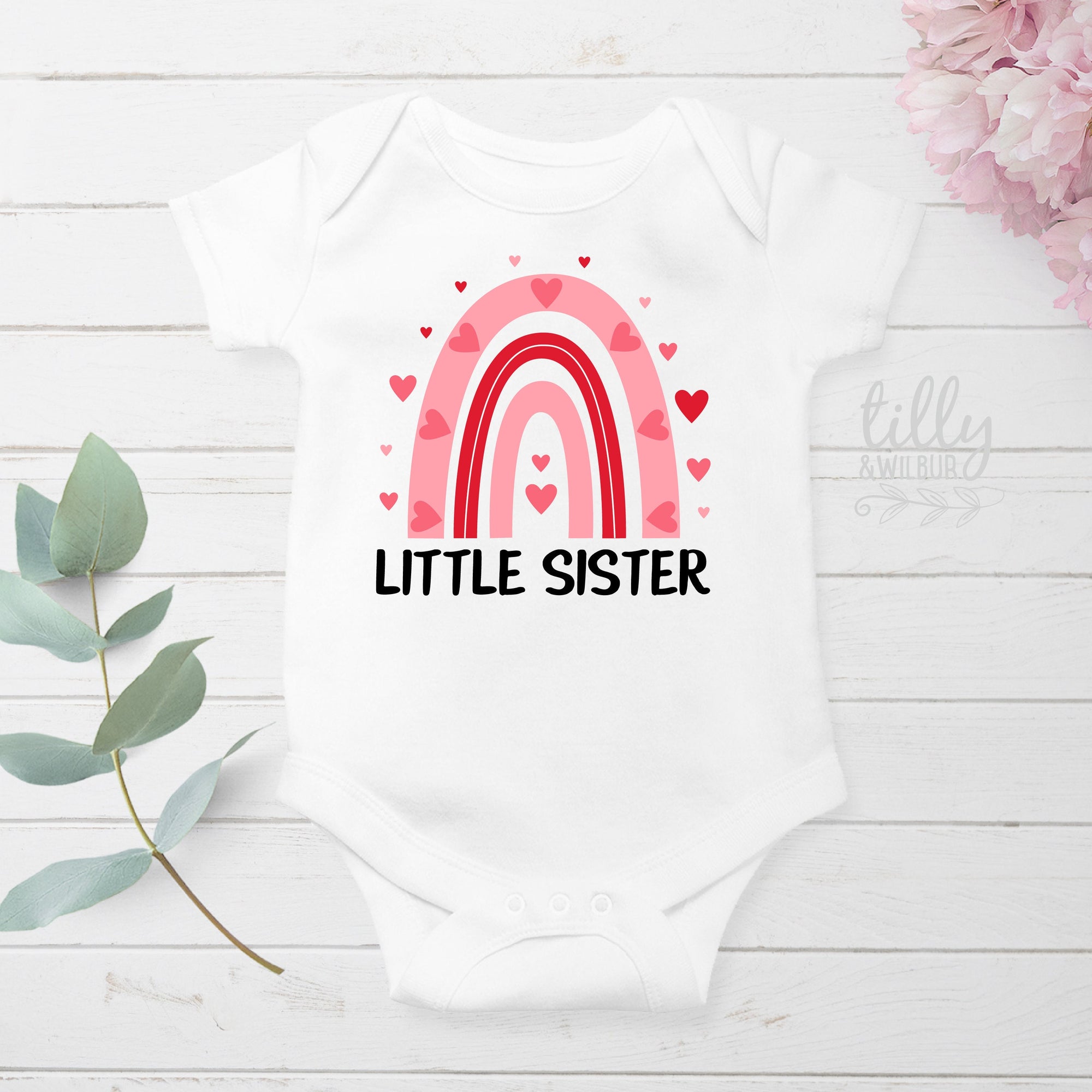 Little Sister Onesie, Little Sister Bodysuit, Matching Big Sister T-Shirt, Sister Announcement, Pregnancy Announcement, Little Sister Romper
