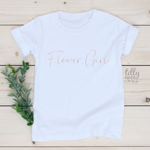 Flower Girl T-Shirt, Bridesmaid T-Shirt, Bride Tribe T-Shirt, Matching Bridal Party Gifts, Wedding Gift, Wedding T-Shirts, Hens Party Shirts