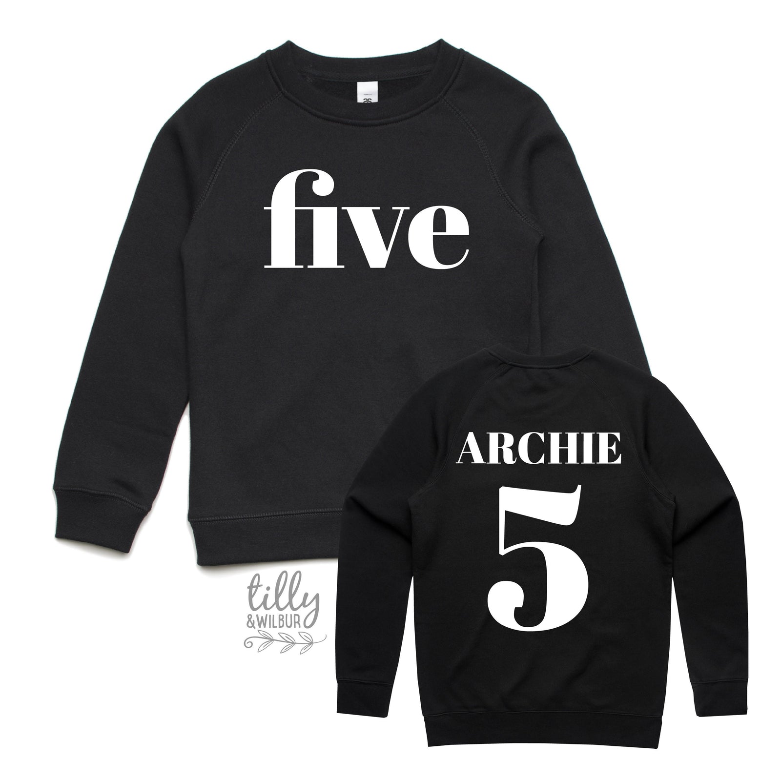 Five Sweatshirt, Personalised 5th Birthday T-Shirt, 5 Year Old Birthday Gift, Boys 5th Birthday, Boys Birthday Tee, Birthday Boy 5 Jumper