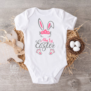 My 1st Easter Baby Bodysuit, First Easter Onesie, Newborn Easter Gift, 1st Easter Outfit, Baby's 1st Easter Bodysuit, Bunny Rabbit Onesie