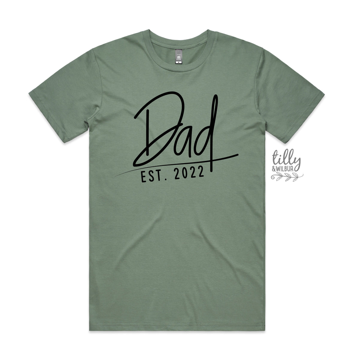 Dad Est. T-Shirt, Personalised Dad T-Shirt, Father&#39;s Day Gift, Men&#39;s Shirt Gift, Pregnancy Announcement Tee, New Dad Gift, Baby Shower Gift